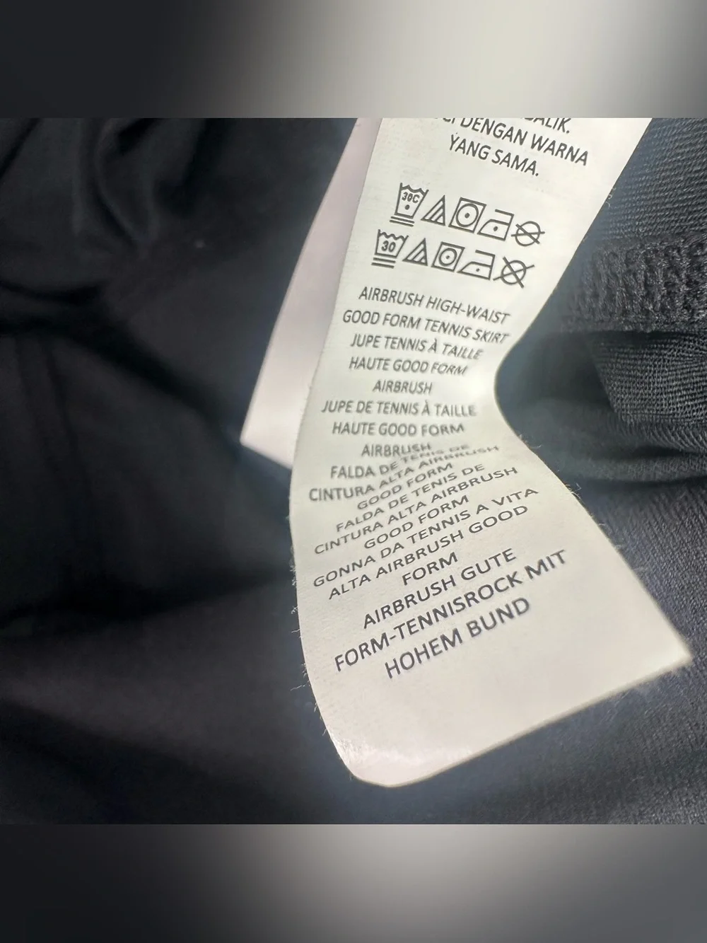 Alo Yoga Airbrush High Waist Good Form Tennis Skirt | Size Medium | Black